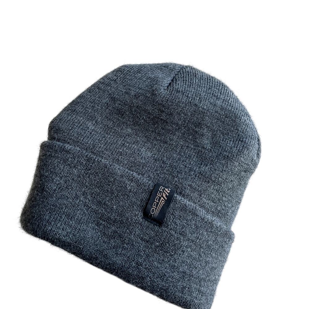 Copper‎ fit one size gray knit beanie hat winter warm accessory unisex design